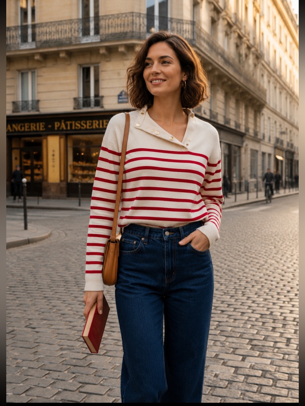 MAJE Montauban jumper turtleneck sailor sweater striped wool blend Size 1 Small - Picture 3 of 15